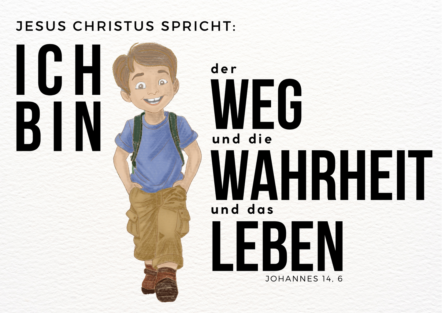Charakterkarten mit Vers